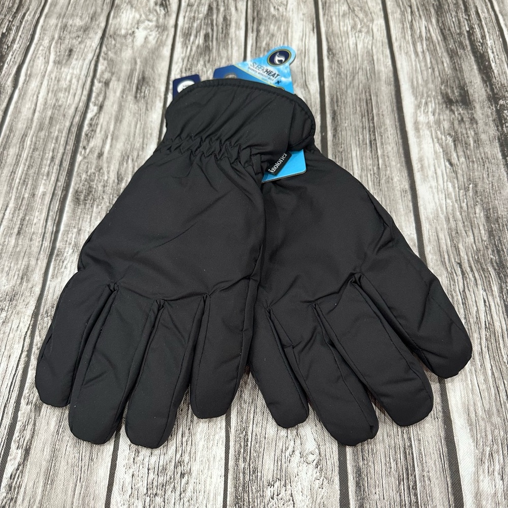 Isotoner 100% Waterproof SmarTouch Gloves, Size M - Black Men's